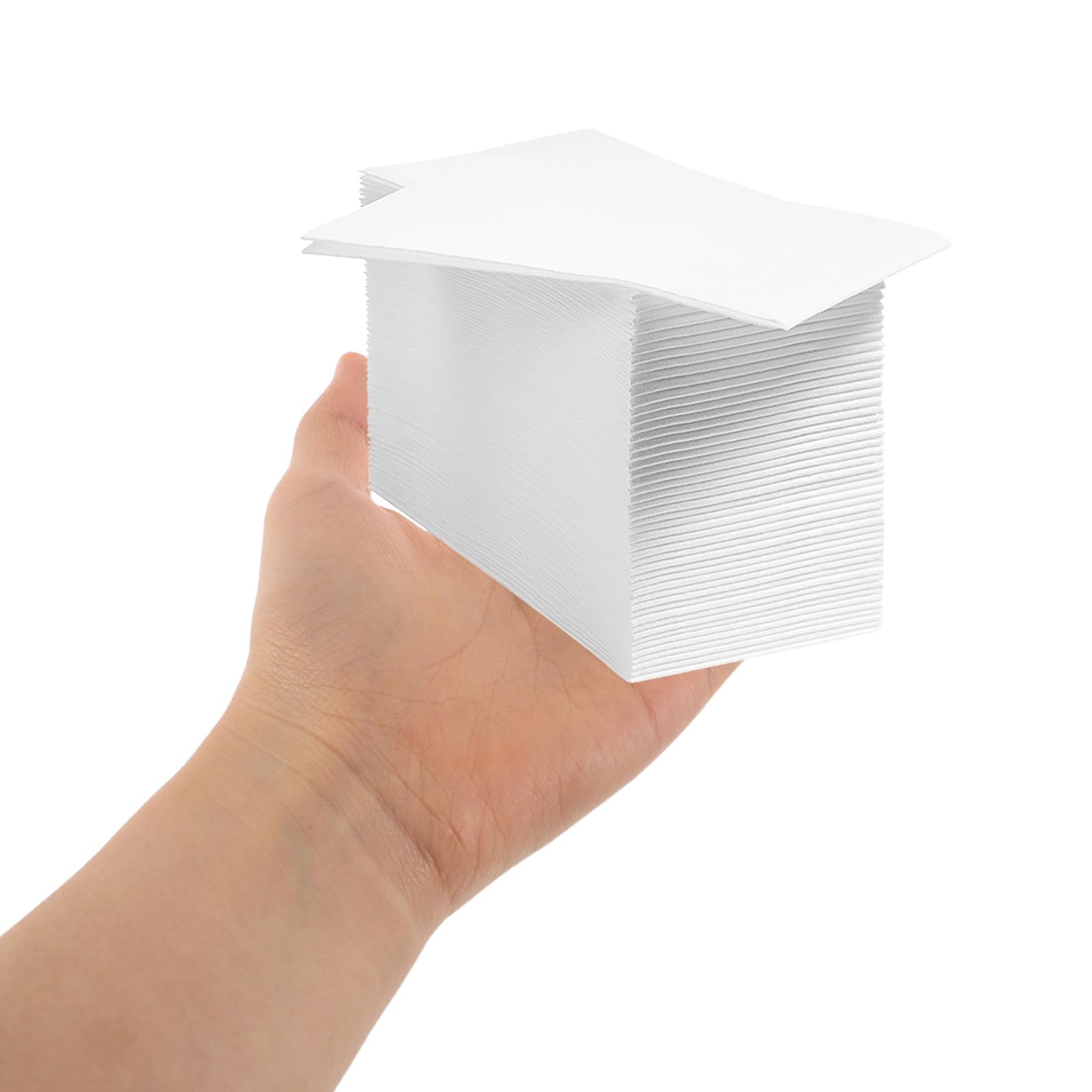 CRAFTHROU 100 Unidades Servilletas de Papel de Color Blanco de 40x30 Cm, Gruesas y Plegadas, para Cocina y Cumpleaños, Ideales para Fiestas y Restaurantes Elegantes