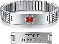 Vista 57 de Pulseras médicas de alerta ajustables AOAMID para hombres, pulseras de acero inoxidable para mujeres con grabado gratis