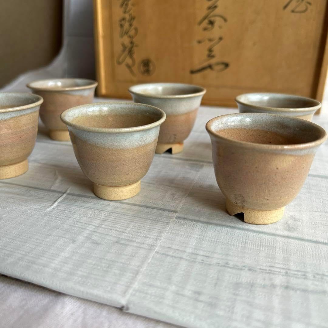 萩焼 煎茶揃え 煎茶器揃 萩焼 共箱(LC991) 萩焼 煎茶揃え 煎茶器揃 萩焼 共箱(LC991)