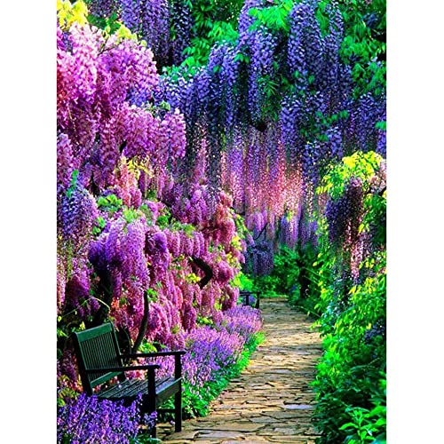 Kits de Peinture Strass 5D Idée Cadeau DIY Loisirs Créatifs Adulte Tableau Arbre Violet