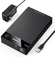 Vista 1 de UGREEN Caja de Disco Duro Externo para SSD HDD SATA de 3.5 2.5 Pulgadas USB 3.0 a SATA III Caja de Disco Duro con Adaptador de Corriente UASP 12V