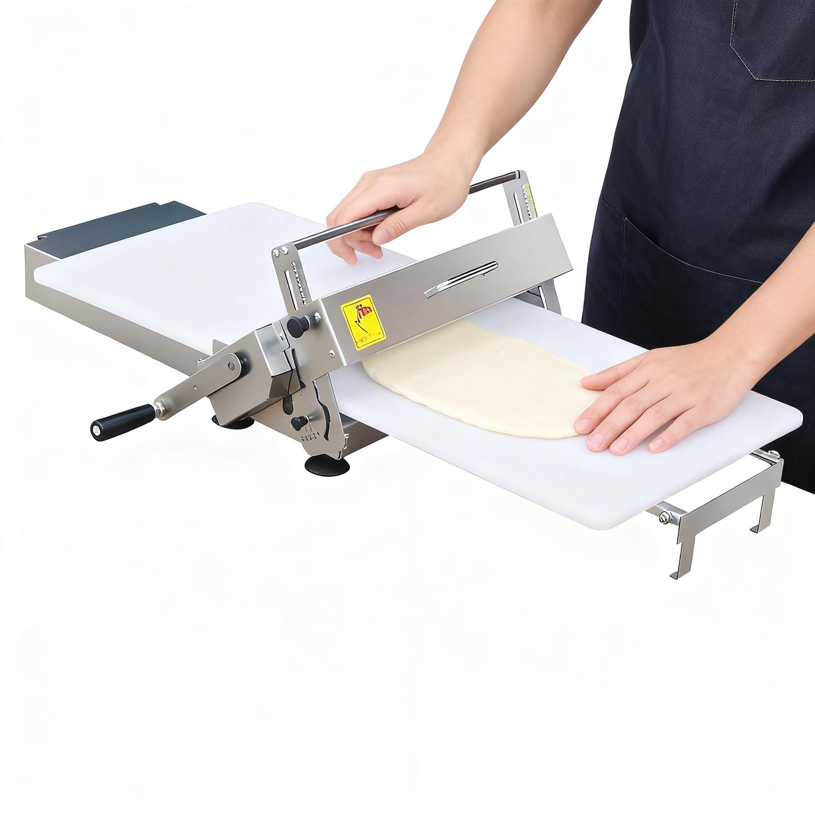 Rouleau à pâte à épaisseur réglable, Machine à Rouleau à pâte Pliable, avec Planche à laminer, Machine à Rouleau à pâte Manuelle, pour Pizza, Croissants, pâtisserie et Fondant B