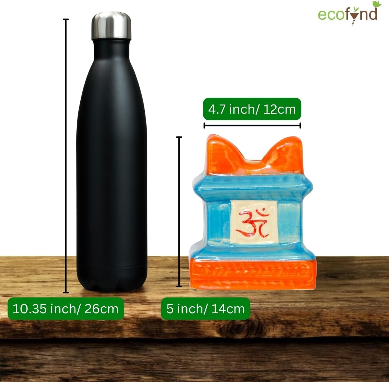 ecofynd 5 inches Tulsi Ceramic Plant Pots, Flower Pot with Drainage Hole, Decorative Modern Indoor Planters, Home Garden Decor for Living Room Bedroom Interior (Sky Blue,CPOT016)