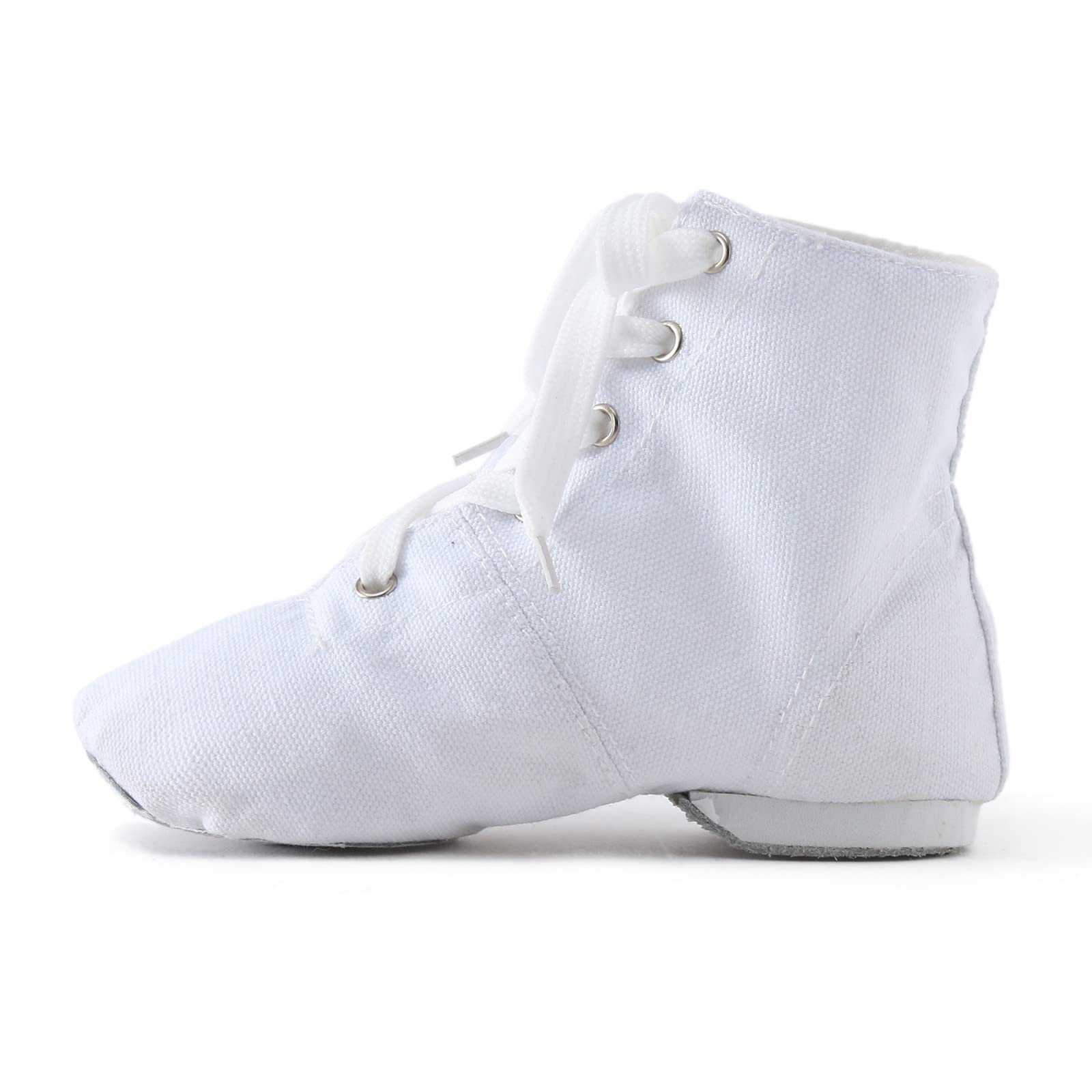 RNTOP Boys Girls Dance Boots Shoes Kids Jazz Boots Ballroom Dance Shoes Indoor Ballet Performance Jazz Shoes for Children (White, 12 Little Child)