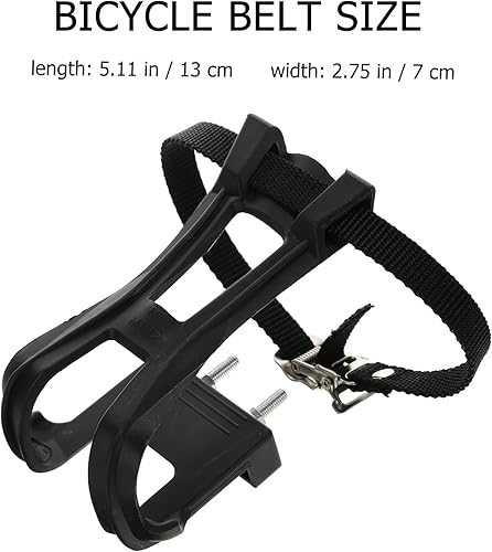 Miniatura 4 de BESPORTBLE 2 Sets Pedal Dog Muzzle Mountain Bike Pedals Foot Straps Pedals with Toe Clips Pedals Toe Straps and Clips Mountain Bike Pedal Straps