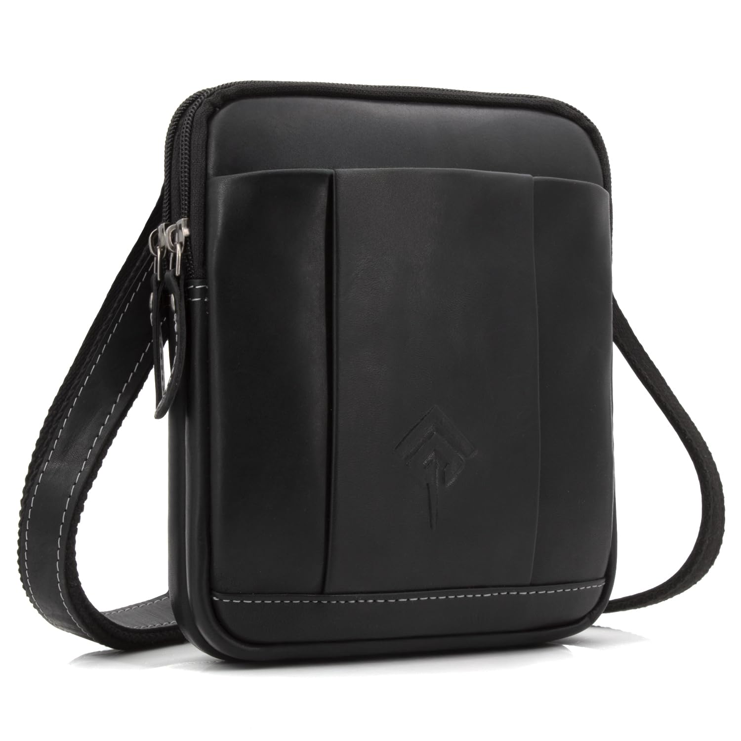 ekavale Umhängetasche Herren aus Leder - Stylische Schultertasche Herren Vintage - Messenger-Bag für Männer, für Alltag, Arbeit Robuste kleine Herrentasche