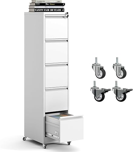 Vista 29 de Archivador móvil de 2 cajones, archivador de metal debajo del escritorio con cerradura y ruedas, archivador rodante para oficina en casa para Negro