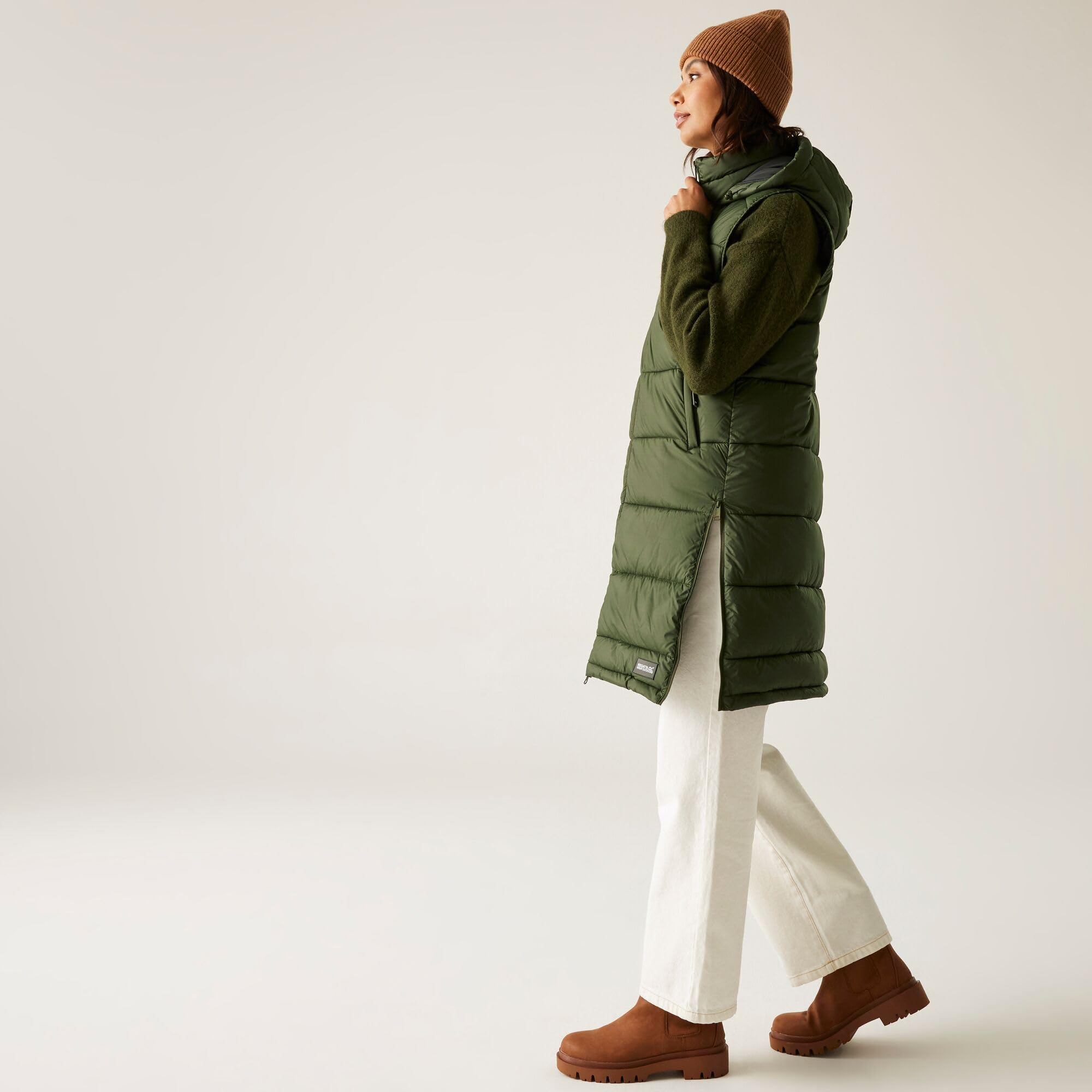 Regatta Ganella Gilet Long À Carreaux pour Femme Gilet Femme