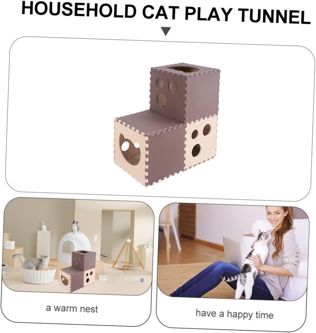 BESPORTBLE 1set Household Tunnel Funny Indoor Cat Toy for Kittens and Wear-Resistant Fun Activity Space for Relief and Exercise