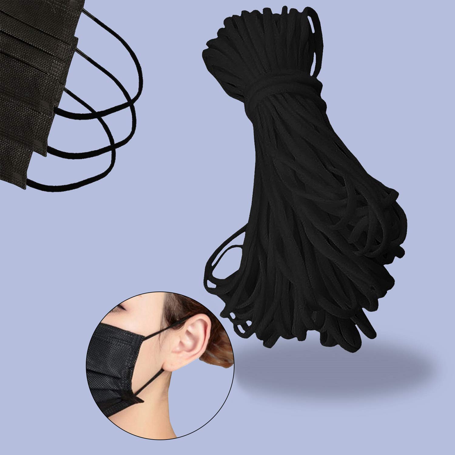 Fascia Elastica Per Cucito 4 Mm X 50 M - Bianca Per Abbigliamento E Fai Da Te - Foto 3