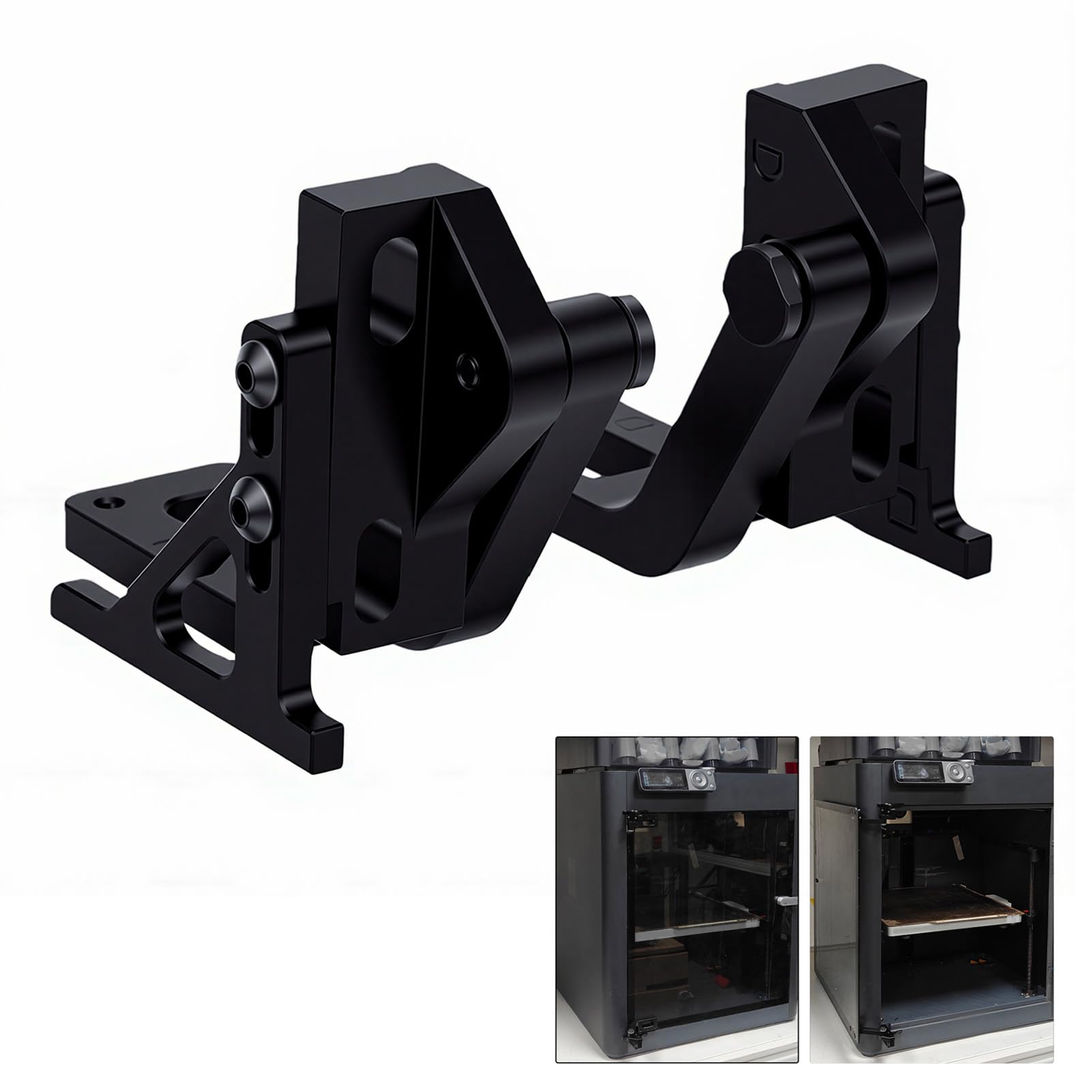 Metalowy Zawias Drzwiowy do Drukarki 3D Pasujący do 180 270 Stopni | Stop Aluminium Obrabiany CNC, Regulowany Obrót, Zapobiega Ugięciu Drzwi, Zawiera Narzędzia Montażowe