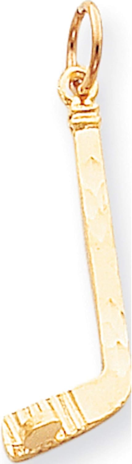 Jewelry By Sweet Pea 10K Yellow Gold Hockey Stick Charm (Length=30) (Width=11)