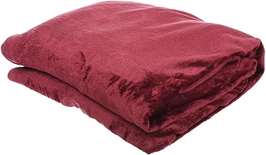 Dahab Luxury Home Miro Plush Heater, 220 cm × 240 cm Size, Dark Red