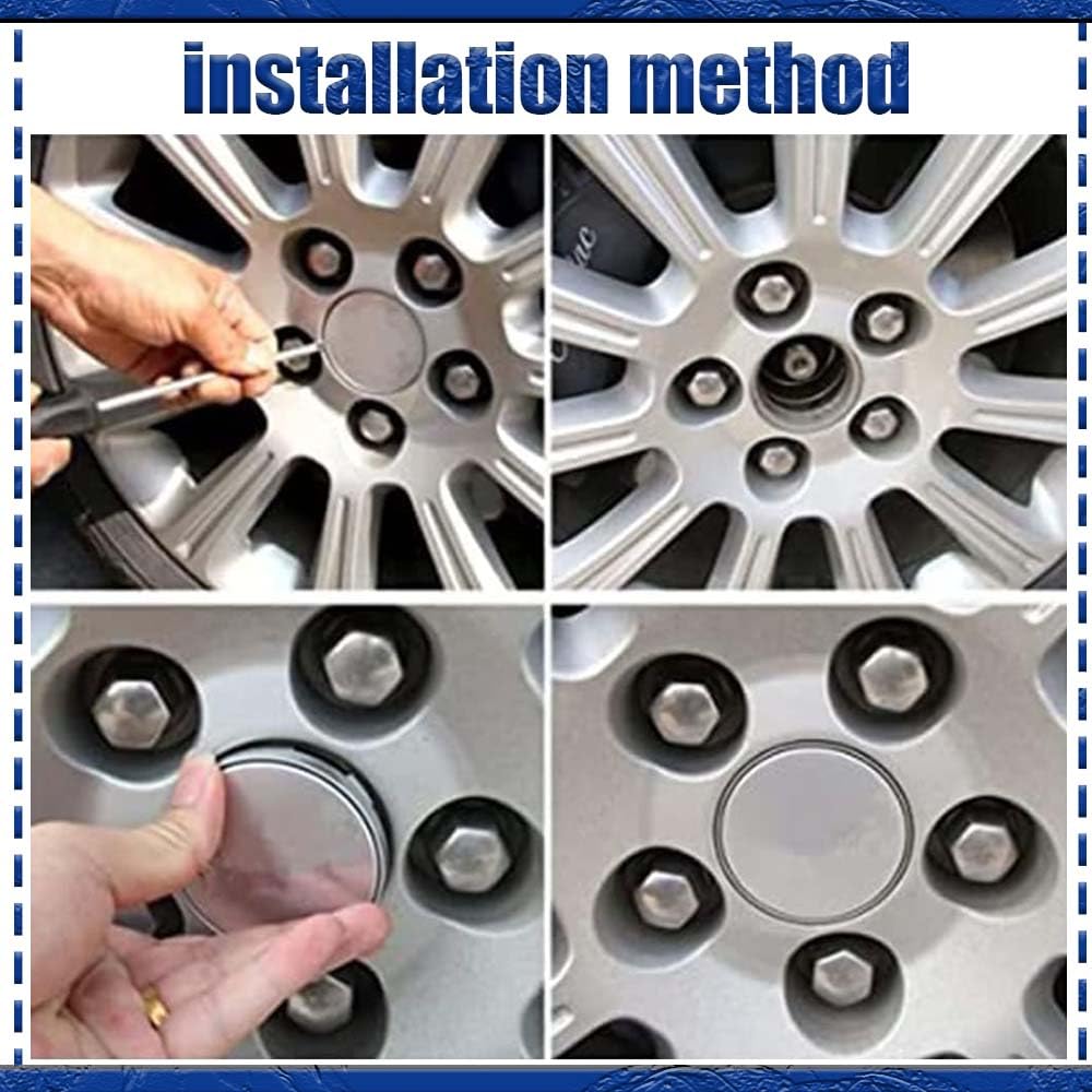 4-tlg. Radnabenkappen Für MG GS | Schwarze Logo-Abdeckungen Wasserdicht & Langlebig