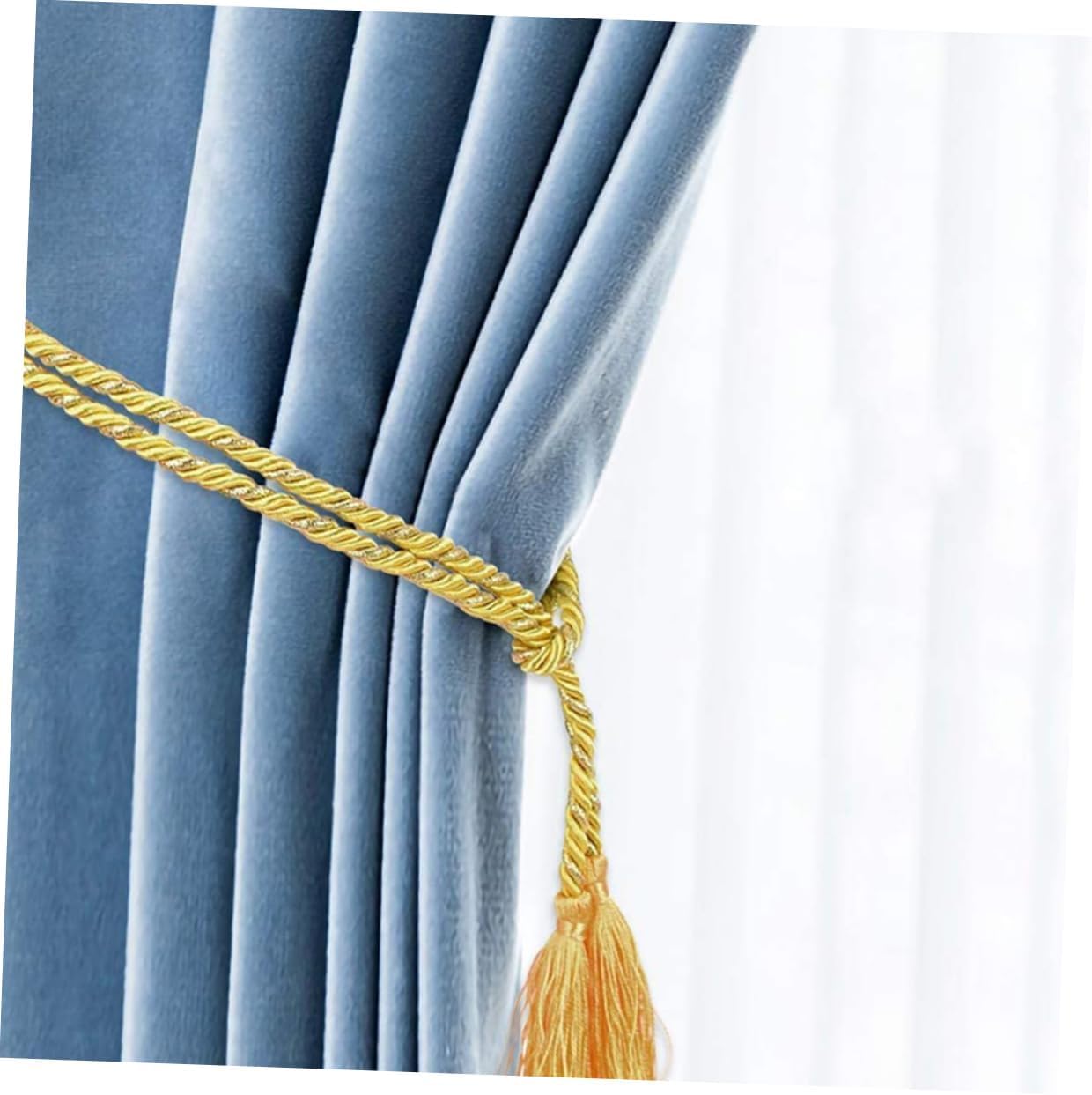 Les rideaux. Embrasses de Rideaux,Support de Rideau,2 pièces Corde à Attache de Rideau Cadeaux de pendaison de crémaillère Cadeaux for pendaison de crémaillère Embrasses de Rideau en Corde à Pompon Ri