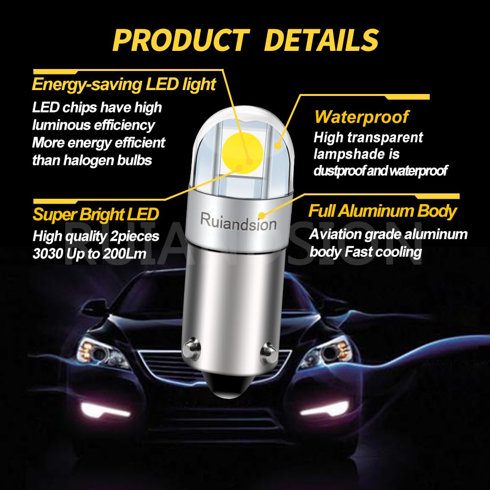 Ruiandsion 5 pz 24 V BAY9S Lampadine LED Bianco H21W 64136 Lampadine LED per interni auto Dome Mappa Targa Luci