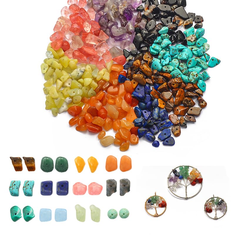 Kit de cuentas de Chips de amatista de cristal de piedra Natural, anillos con cierre de langosta, juego de abalorios de gancho for pendientes, pendientes DIY, pulsera, fabricación de joyas ( Color : 0