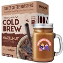 Toffee Coffee Roasters | Hazelnut Cold Brew | Free Mason Jar | Easy Brew Grounded Coffee Freshly Roasted | Pack of 3 Bags | 100% Arabica | Makes 12 Cups gallery image