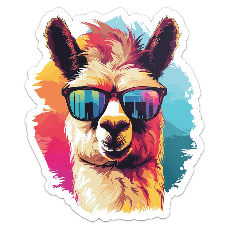 Generic Cool Llama Sticker - Vinyl Waterproof Decal for Car, Laptop, Wall, Window, Door, Water Bottle, Bumper Sticker Size - 6'' Longer Side