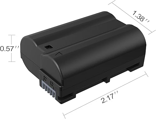 Vista 18 de Paquete de baterías EN-EL15, LP EN-EL15 EN EL15a, batería de repuesto recargable de iones de litio compatible con Nikon D7500, D7200, D7100, D7000