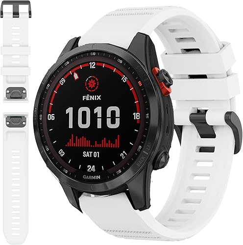 Miimall Correa de silicona compatible con Garmin Fenix 7S, correa de reloj deportivo suave para mujeres y hombres, correa de repuesto flexible para