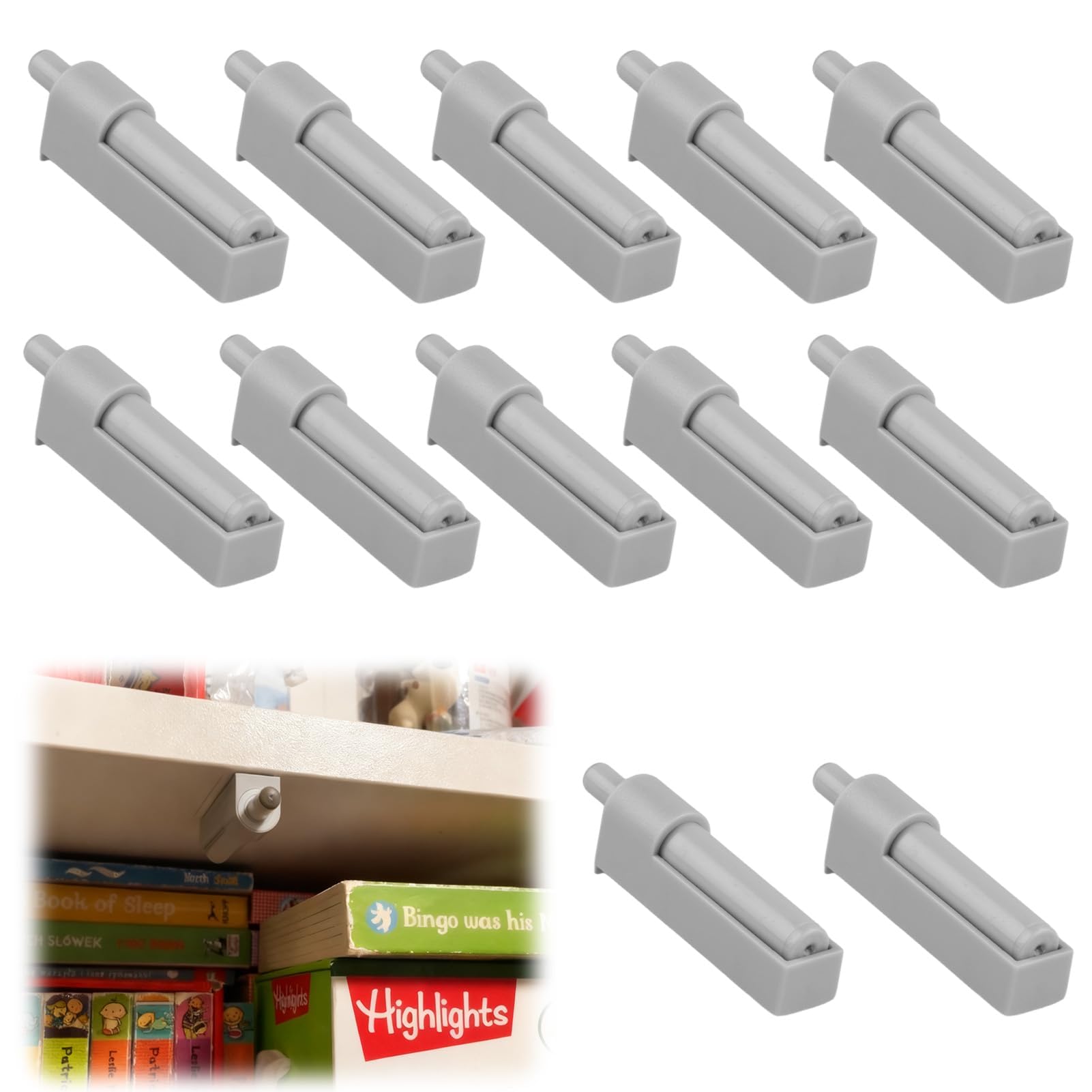12PCS Soft Close Door Dampers Quiet Closer Buffers Push to Open Door Catches Adjustable Damper for Kitchen Cabinet Home Furniture Trash Can Wardrobe Door Easy Install One-Piece Molding