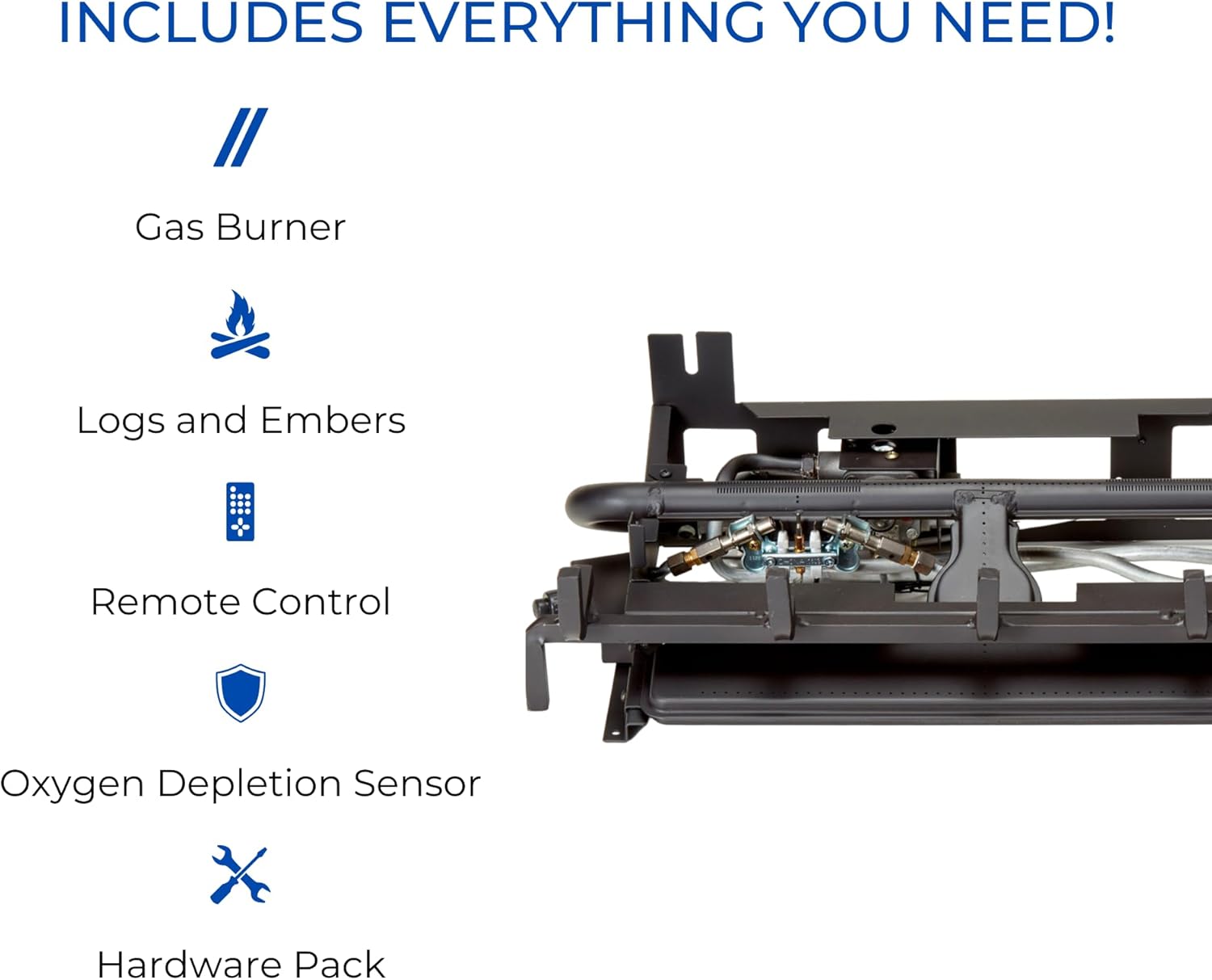 Components included with the Duluth Forge DLS-24R-2 log set