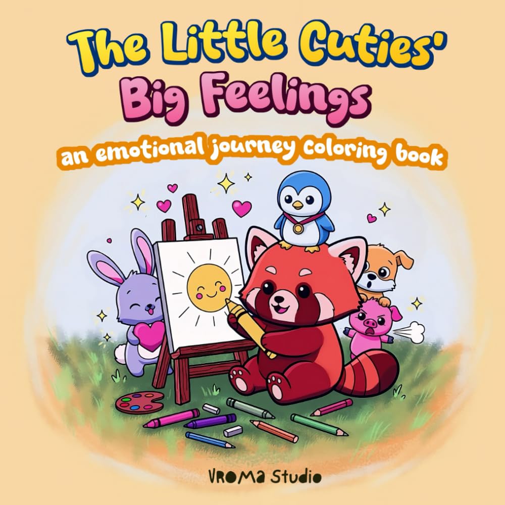 The Little Cuties' Big Feelings: An Emotional Journey Coloring Book