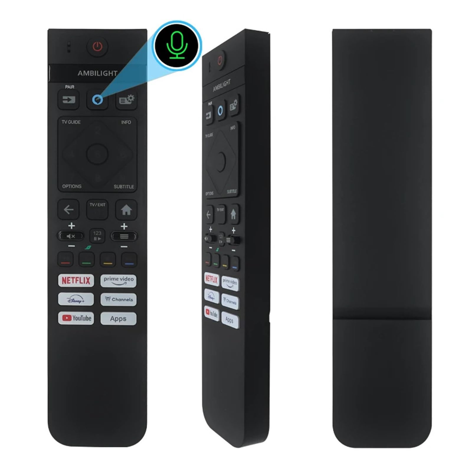Control Remoto por Voz 398GM10BEPHNE000SY, Compatible con Philips, Compatible con Ambilight 55PUS8009/05 55PUS8009/12 OLED TV(Voice Edition)