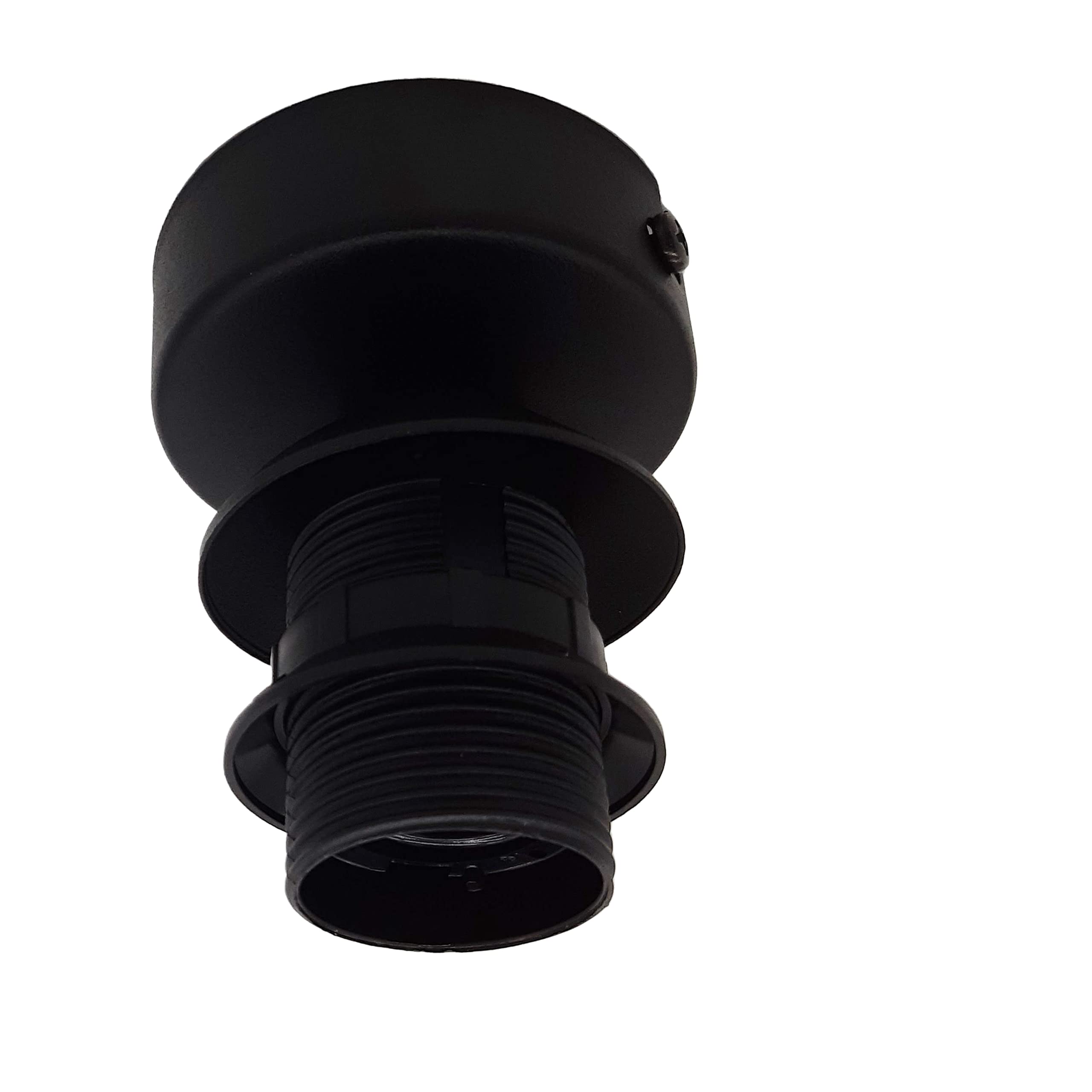 L+ Plafoniera LED da Soffitto in Metallo - Diametro 40cm - Attacco E27 Lampadina Esclusa - Made in Italy - Design Moderno per Cucina e Soggiorno (Nero)