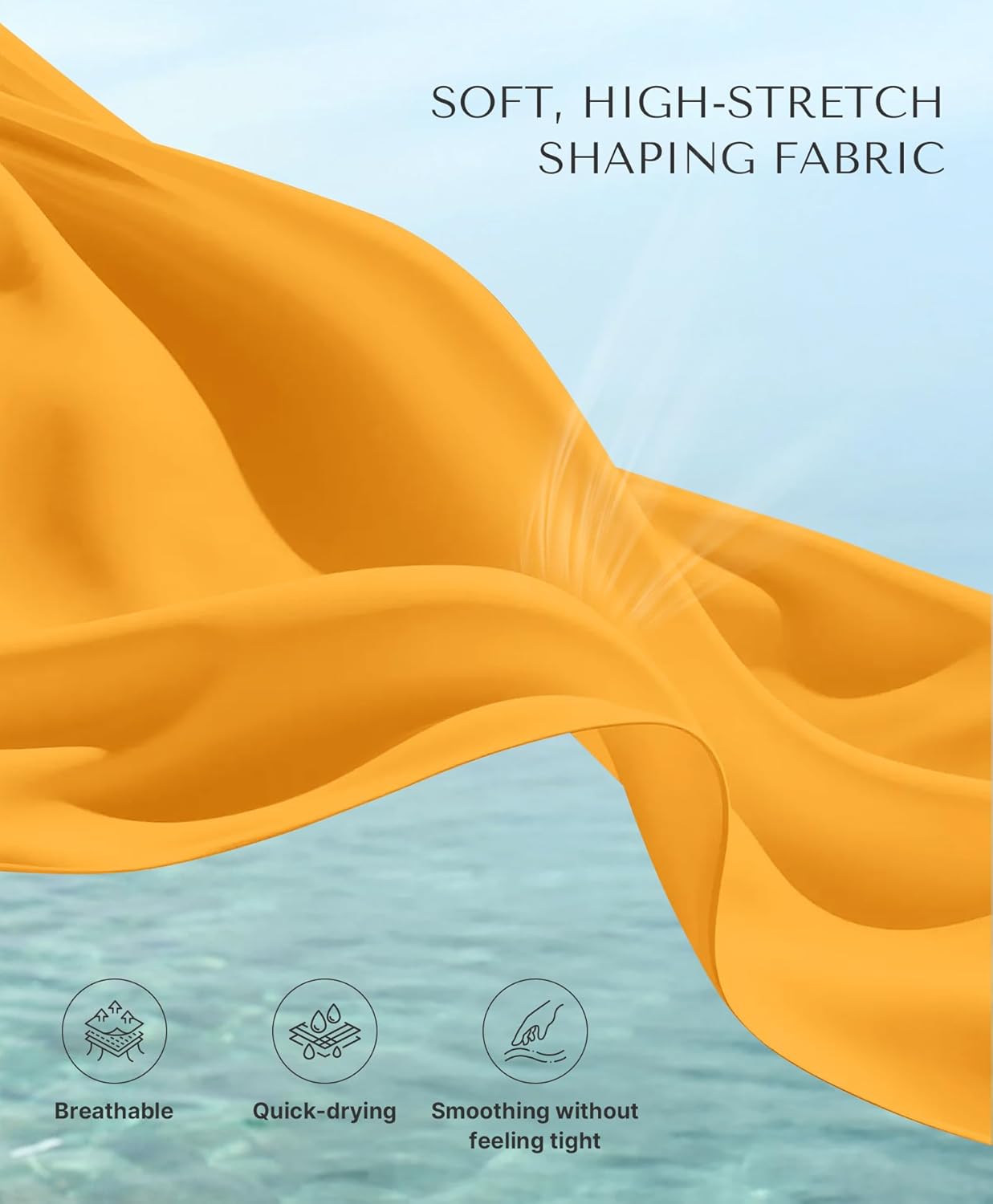 SHAPELLX Womens Swimsuits Tummy Control Bathing Suit Slimming One Piece U-Ring Shapewear Swimwear with Ruched Waist - Image 5