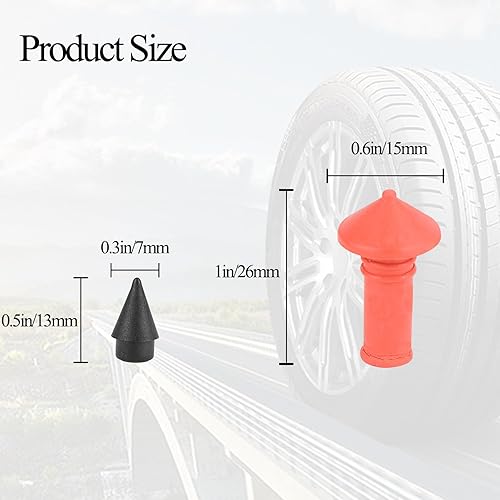 Miniatura 2 de Kit de tapones de neumáticos de hongo, 90 pines permanentes de reparación de neumáticos y herramientas para neumáticos sin cámara, fijación