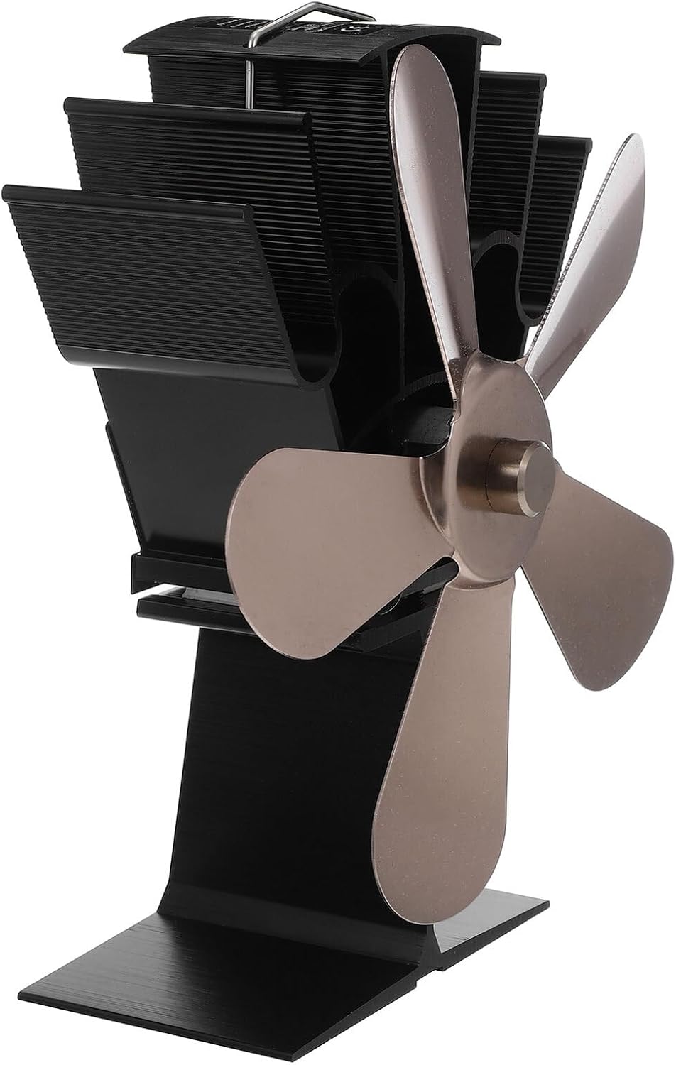 TOYANDONA Wood Stove Fireplace Fan Heat Powered 5-Blade Copper Thermal Fan Non-Electric for Wood Burning Stove Accessories