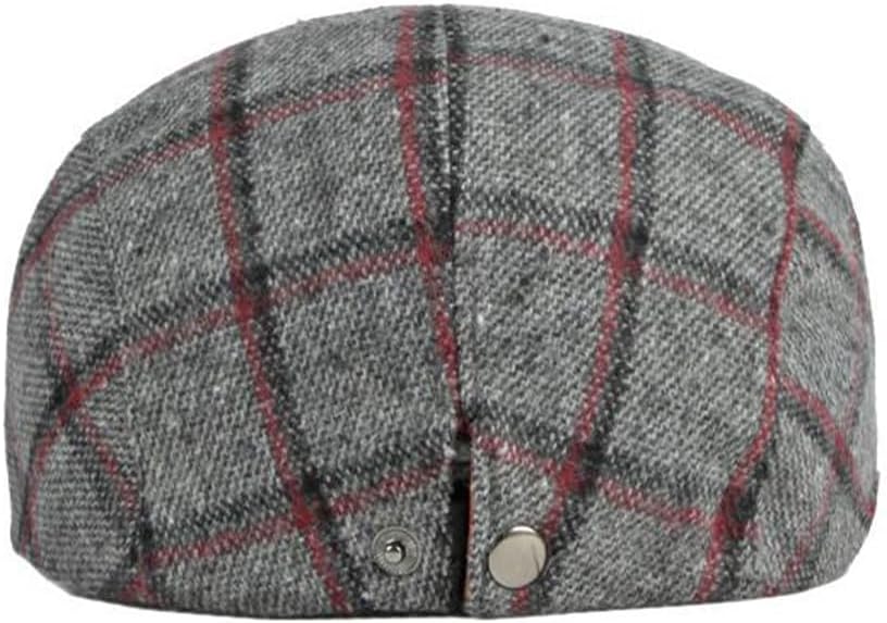 Qianuer Newsboy For Men Flat Cap Adjustable Tweed Ivy Gatsby