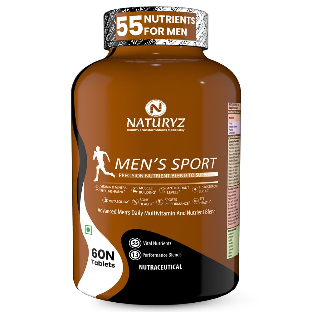 Naturyz Men's Sport Advanced Daily Immunity Supplement Specialized Multivitamin Tablet -Pack of 60 count-image-9