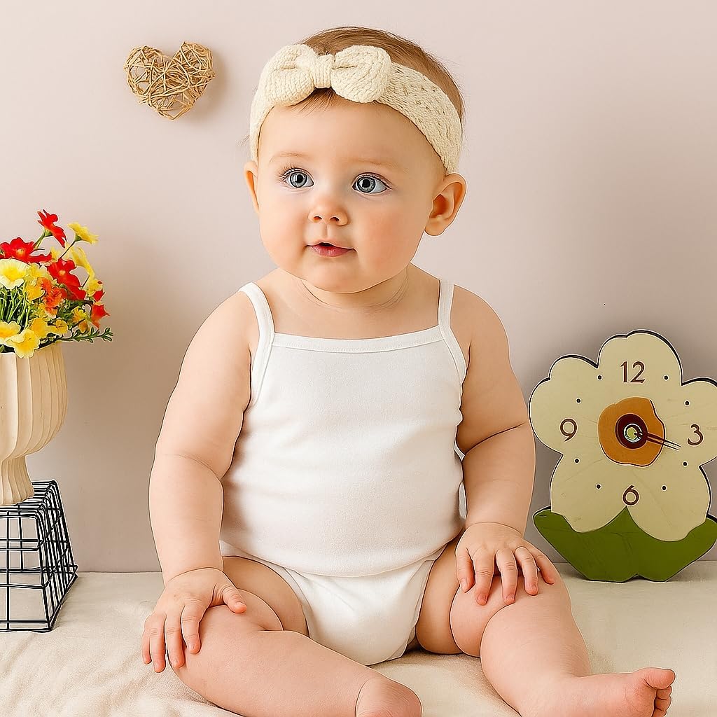 OPAWO Sleeveless Onesies for Baby Girl Bodysuit Summer Baby White Onesies Undershirt Spaghetti Strap Tank Top for Girls 0-24M