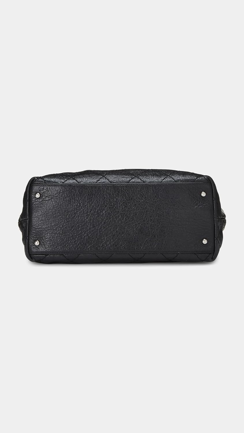 CHANEL What Goes Around Comes Around Women's Pre-Loved Black Calfskin On The Road Large Bag - Image 6