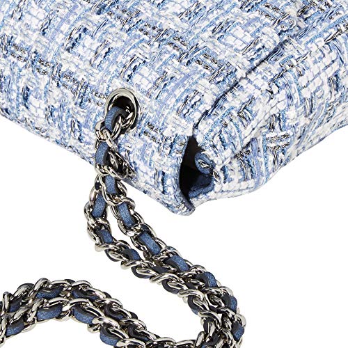 Karl Lagerfeld Paris Agyness Shoulder Bag, Blue Boucle - Thumbnail 5