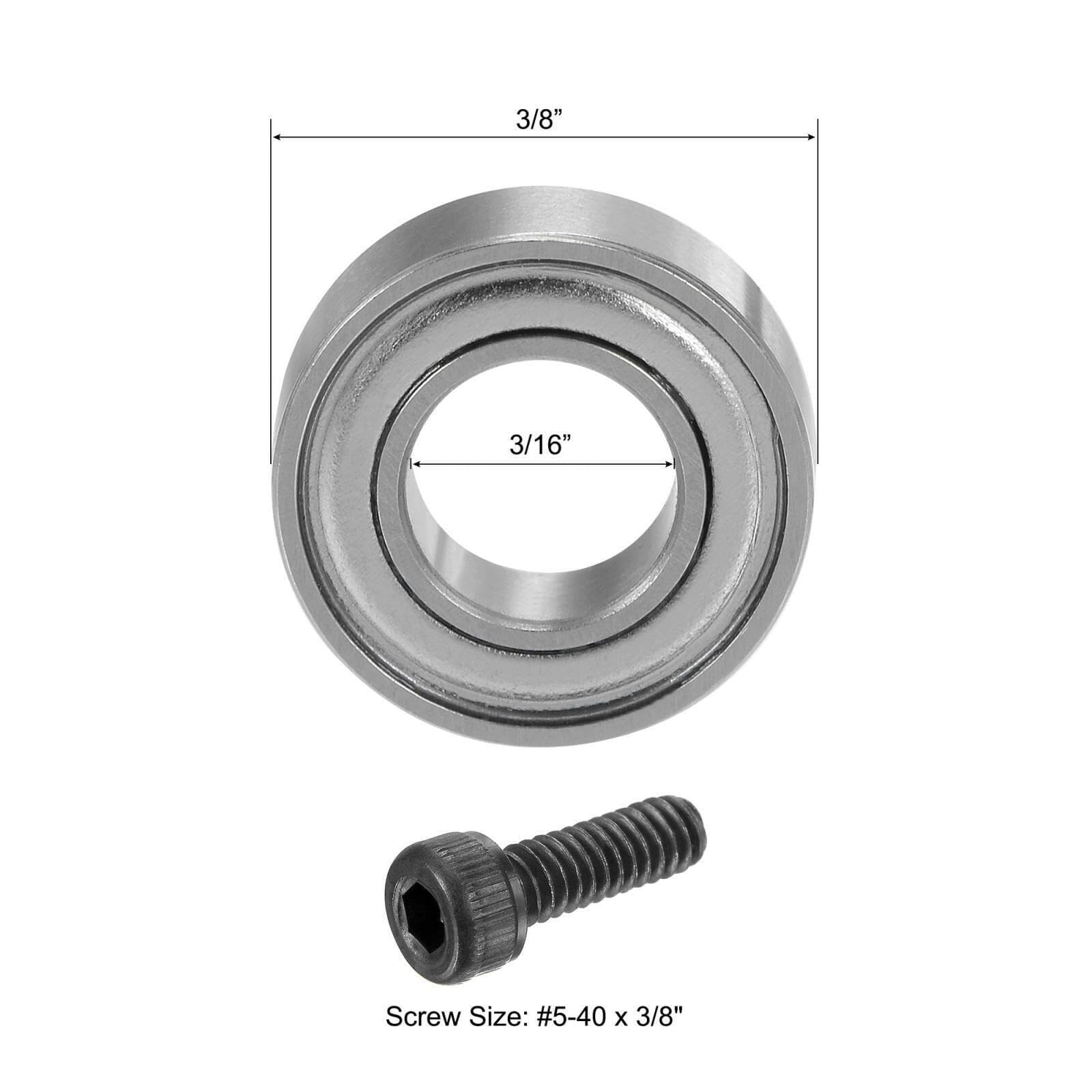 Kit di accessori for cuscinetti da 6 pezzi 3/16" ID 3/8" OD 1/8" di spessore (viti n. 5-40 x 3/8"),Cuscinetti