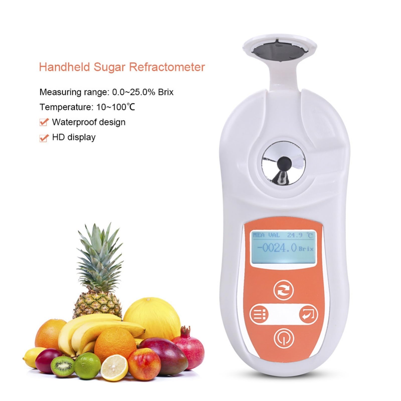 EDEDE Brix Refraktometer, Digitales Brix-Refraktometer 0-25,0% PAL-101 Brix-Tester, Messgerät for die Schneidflüssigkeitskonzentration for Weinherstellung