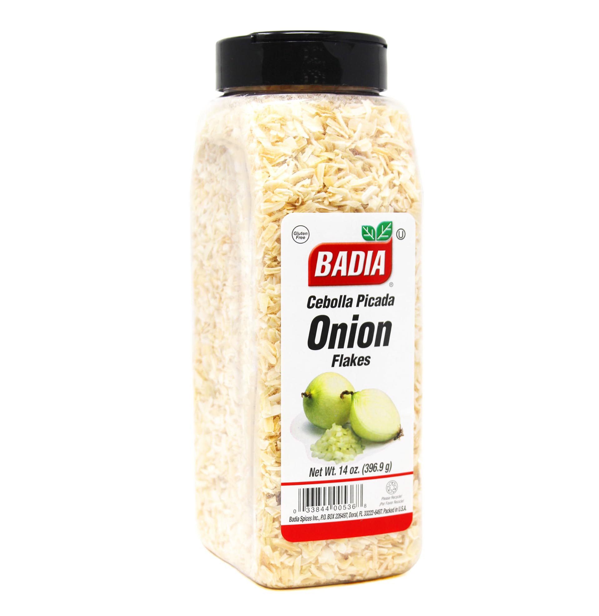 Badia Onion Flakes, 14 oz - All Purpose Dried Onion for Soups, Stews, Sauces, Meats, Vegetables, and Everyday Recipes, Gluten Free