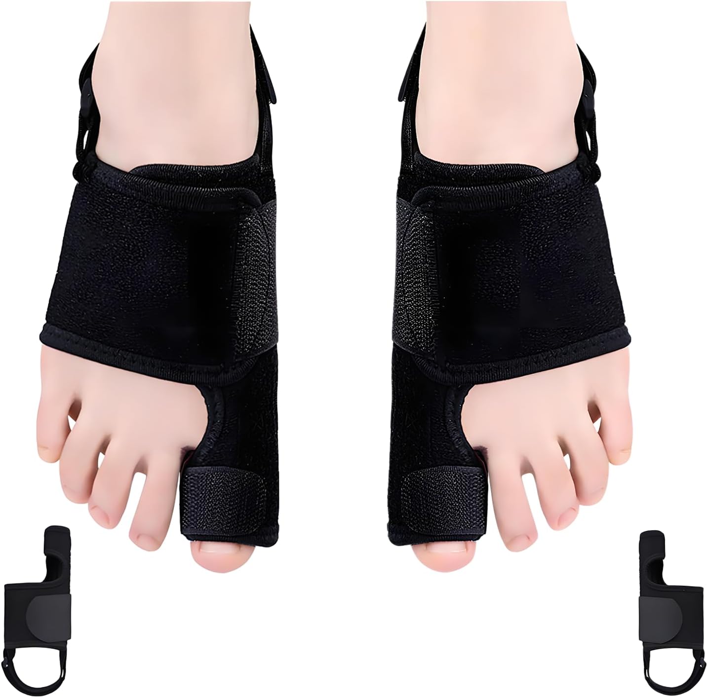 Big Toe Splint - Broken Toe/Fracture Fixator & Sprain Support, with Stainless Steel Plates for Stable Immobilization, Breathable Design, Relieves Pain & Promotes Healing(Left & Right)