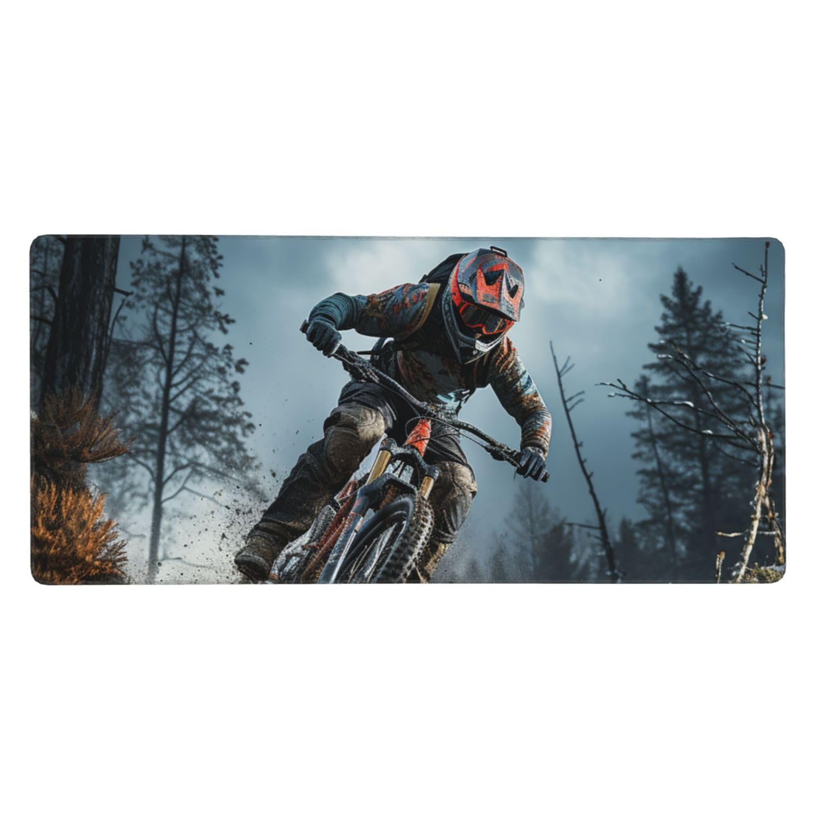 Tapis de souris de jeu grand format avec bords cousus VTT - 8
