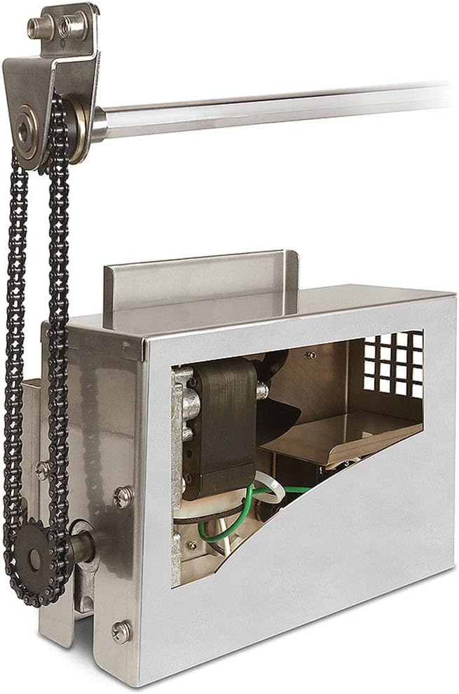 Rotisserie motor and chain drive mechanism