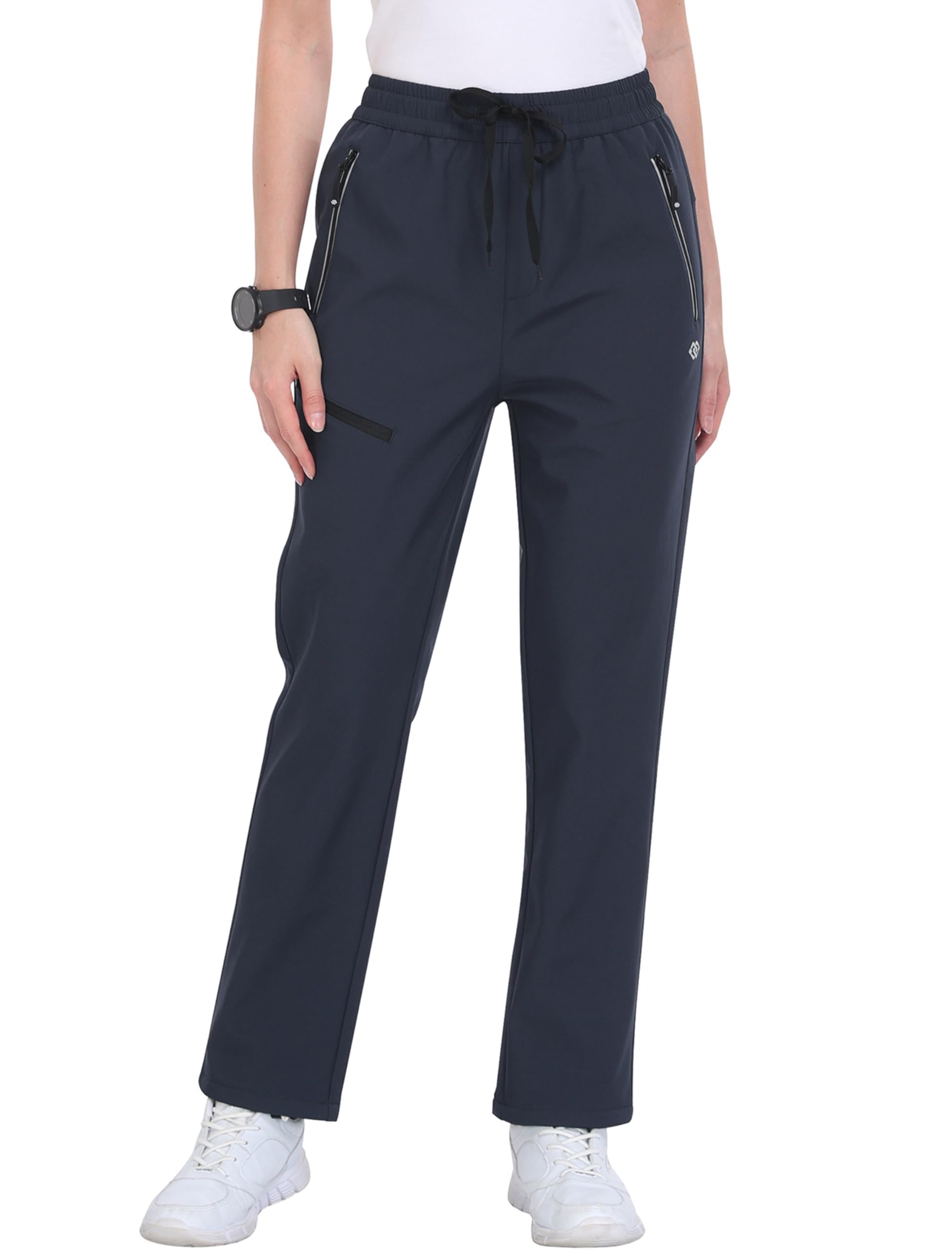 MoFiz Pantaloni Sci Donna Pantaloni Termici Trekking Impermeabili Pantaloni Invernali Grigio Scuro XXL