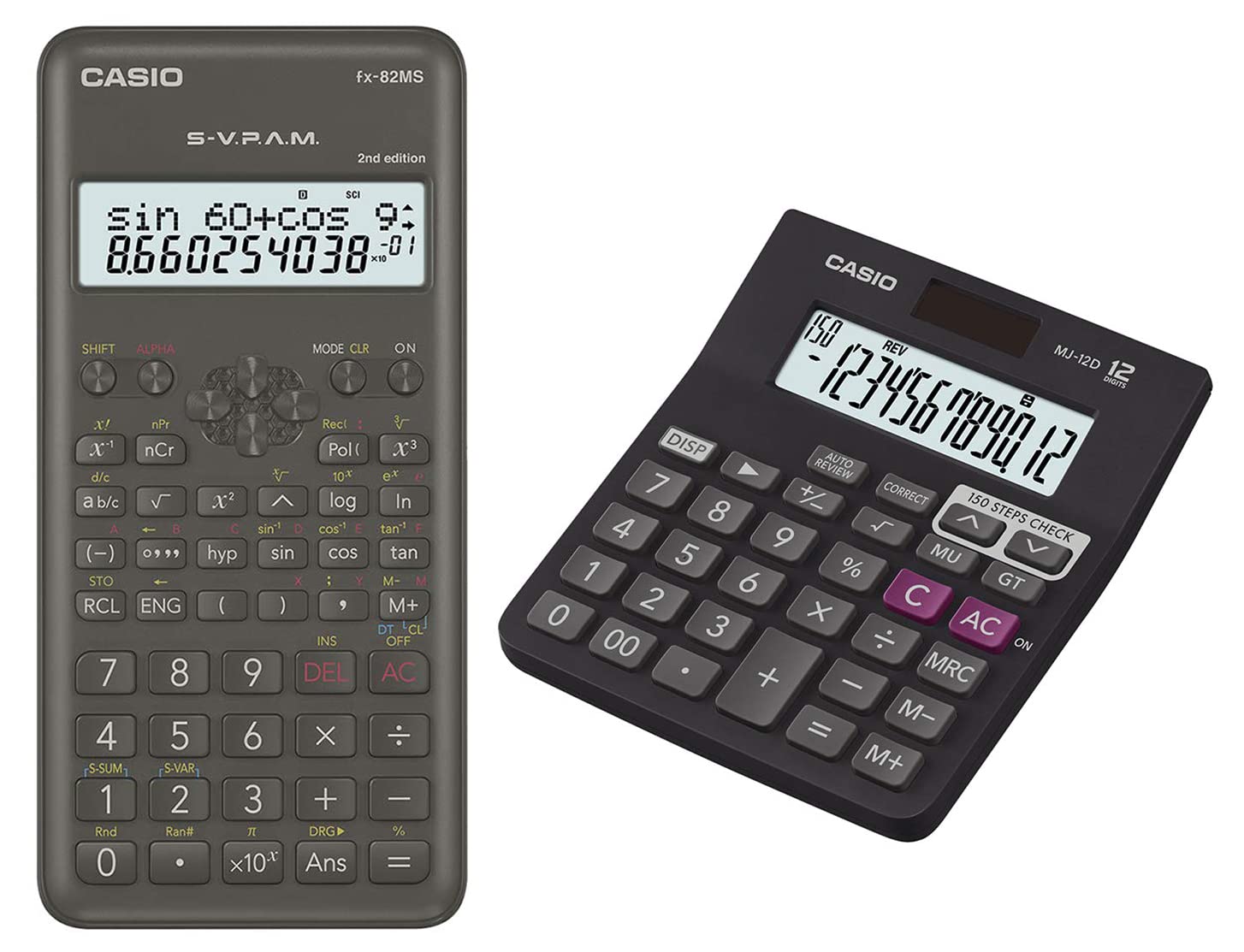 Casio FX-82MS 2nd Gen Scientific Calculator& Casio Desktop Calculator