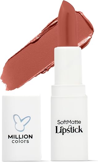 Million Colors Creamy Matte Hydrating Lipstick| Infused With Almond Oil and Vitamin E| Long Lasting, Nourishing and Intens...