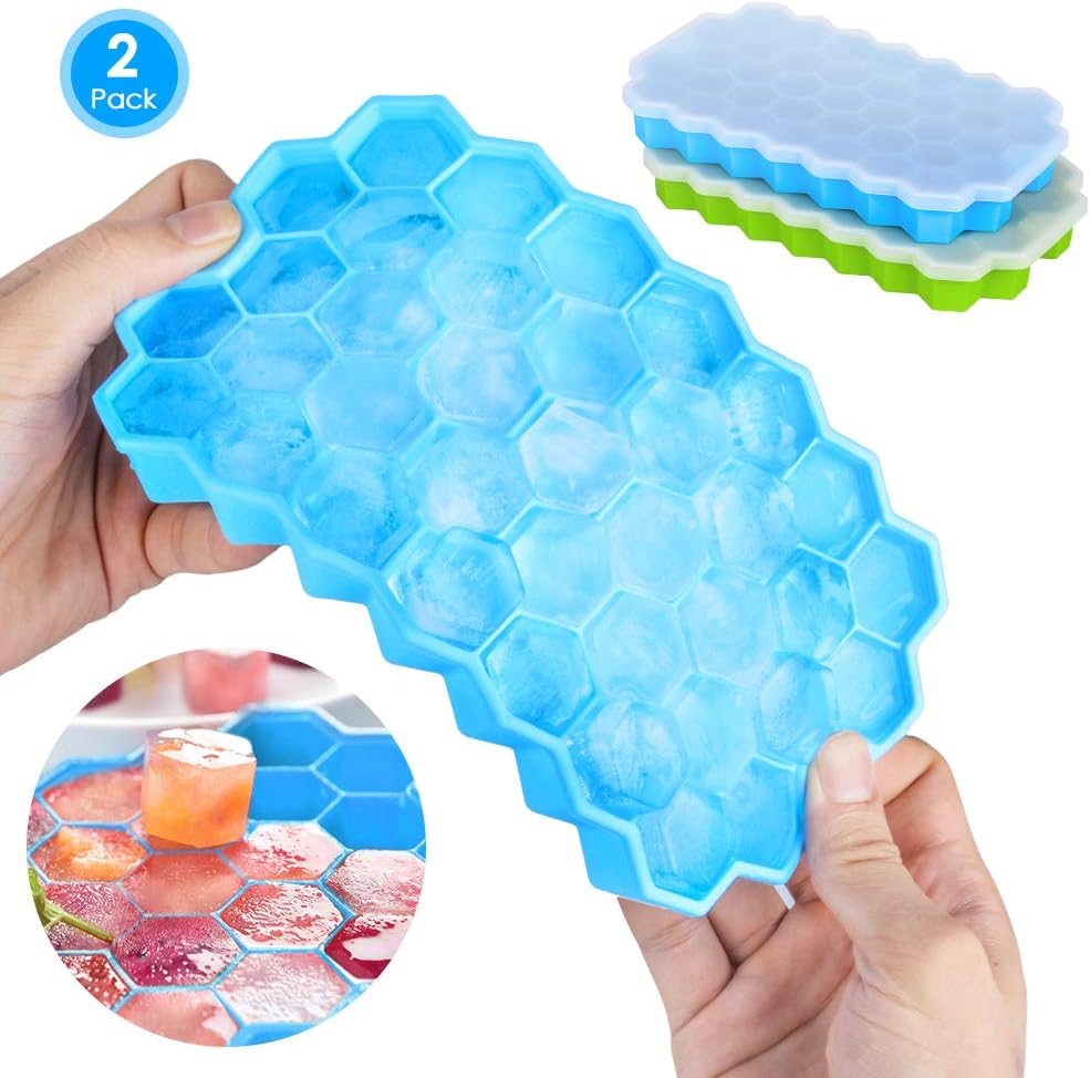 vassoio per cubi con coperchi in silicone