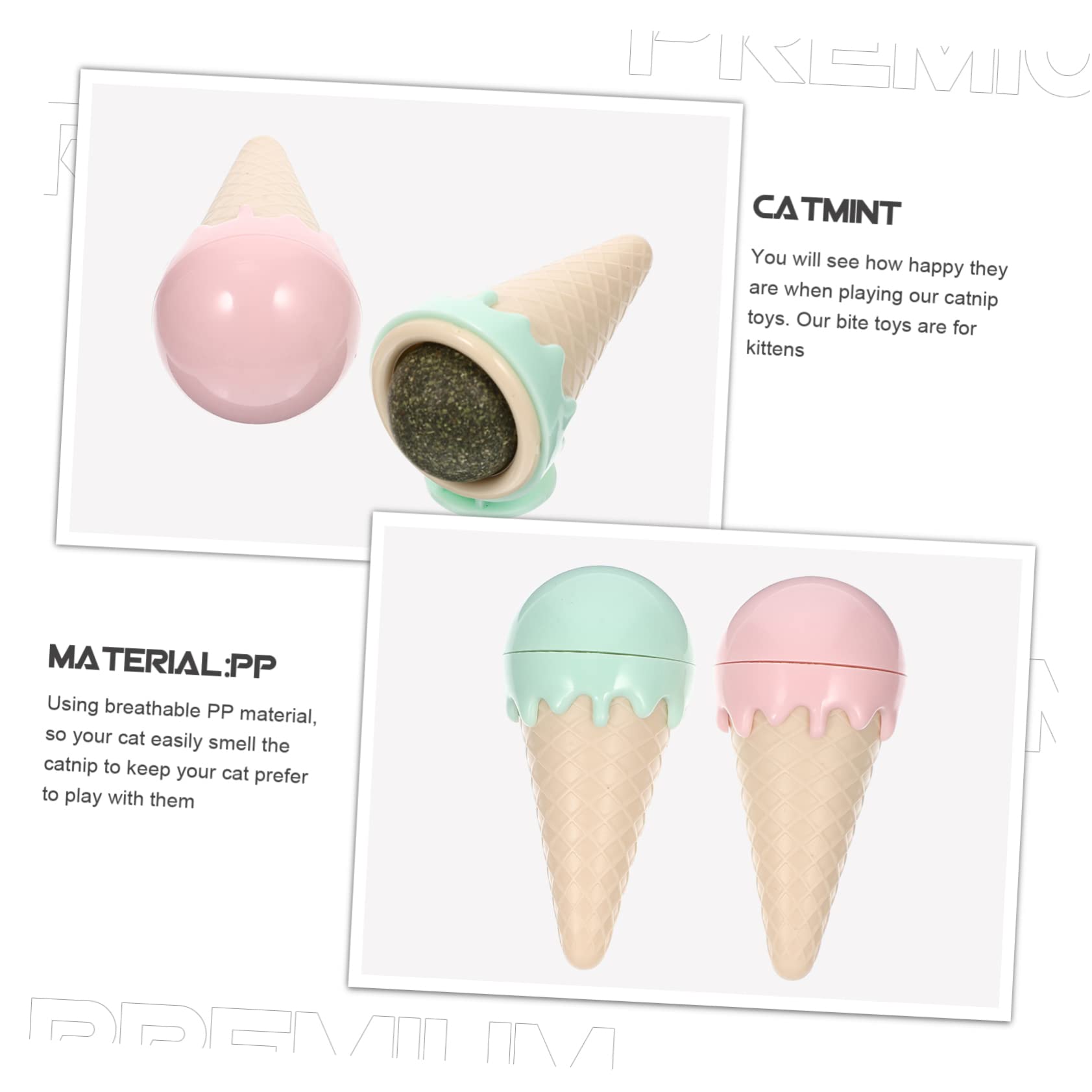 Happyyami 10stücke Katzenminze Eiscreme Spielzeuge Interaktive Kauspielzeuge Für Katzen Dekorative Lickspielzeuge Zahngesundheit Und Aktiven Spielzeit