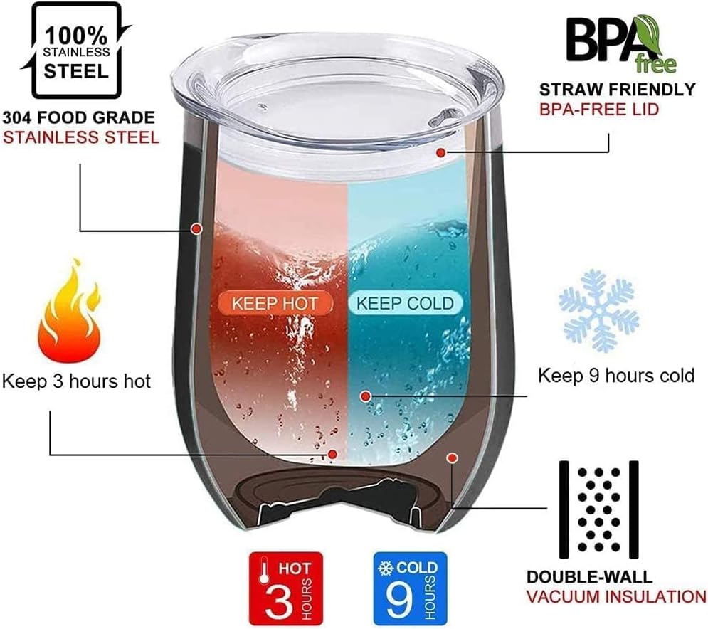 ATHAND She Loves Me More Wine Tumbler,12 Oz Insulated Stainless Steel Iced Coffee Tumbler with Lid,Funny Travel Coffee Mug Cup Water Bottle,Cute Christmas Birthday Gift for Wife, Mom,Women,Men(Black) - Image 2